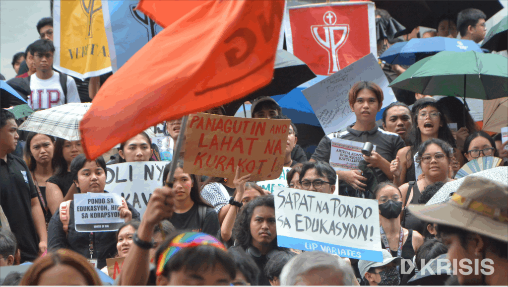 Students, groups join Black Friday protest at UP Diliman, Sept. 12