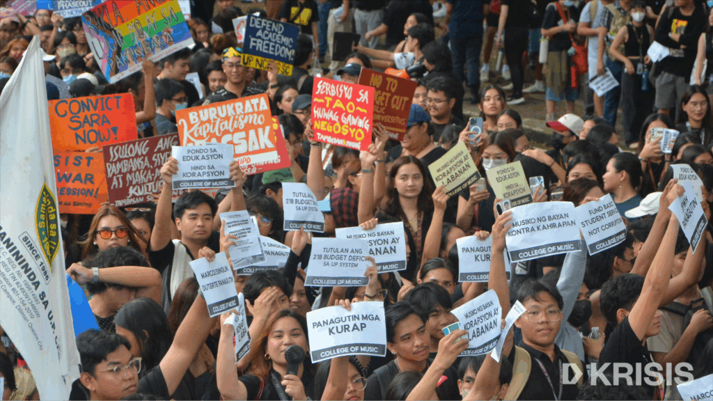 Students, groups join Black Friday protest at UP Diliman, Sept. 12